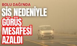 Bolu Dağı'nda sis nedeniyle görüş mesafesi azaldı