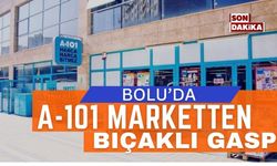 Bolu’da A-101 marketten bıçaklı gasp