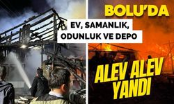 Bolu’da ev, samanlık, odunluk ve depo alev alev yandı