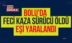 Bolu'da feci kaza sürücü öldü, eşi yaralandı