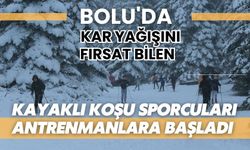 Bolu'da kar yağışını fırsat bilen kayaklı koşu sporcuları antrenmanlara başladı