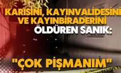 Karısını, kayınvalidesini ve kayınbiraderini öldüren sanık: "Çok pişmanım"