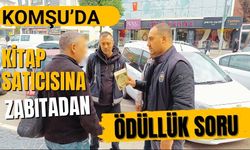 Kitap satıcısına zabıtadan ödüllük soru