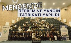 Mengen'de deprem ve yangın tatbikatı yapıldı