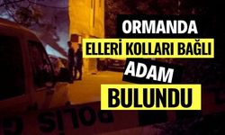 Ormanda elleri kolları bağlı adam bulundu