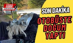 Otobüste doğum yaptı