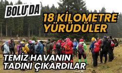 18 kilometre yürüdüler, temiz havanın tadını çıkardılar