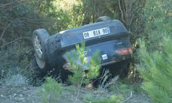 Kastamonu'da mıcıra kapılan otomobil takla attı: 1 yaralı