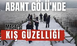 Abant Gölü'nde masalsı kış güzelliği