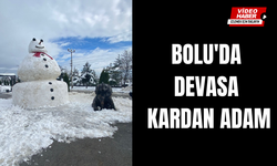 Bolu'da devasa kardan adam