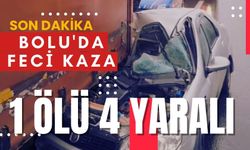 Bolu'da feci kaza: 1 ölü 4 yaralı