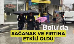 Bolu'da sağanak ve fırtına etkili oldu