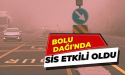 Bolu Dağı'nda sis etkili oluyor