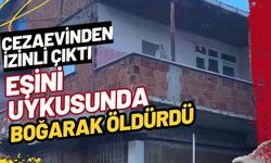 Cezaevinden izinli çıktı, eşini uykusunda boğarak öldürdü