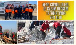 AFAD Gönüllüleri, 12 Kasım Deprem Tatbikatında yer aldı