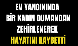 Ev yangınında bir kadın dumandan zehirlenerek hayatını kaybetti