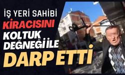 İş yeri sahibi kiracısını koltuk değneği ile darp etti