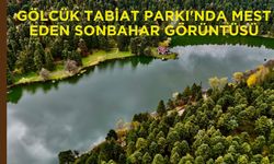 Gölcük Tabiat Parkı'nda mest eden sonbahar görüntüsü