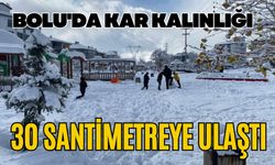 Bolu'da kar kalınlığı 30 santimetreye ulaştı