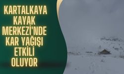 Kartalkaya Kayak Merkezi'nde kar yağışı etkili oluyor