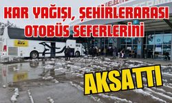 Kar yağışı, şehirlerarası otobüs seferlerini aksattı