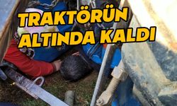 Traktörün altında kaldı