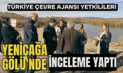 Türkiye Çevre Ajansı yetkilileri Yeniçağa Gölü'nde inceleme yaptı