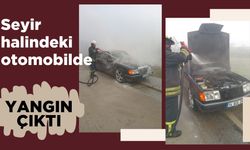 Seyir halindeki otomobilde yangın