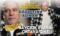 Yasa dışı bahis reklamı operasyonunda gözaltına alınan Mehmet Ali Erbil'in savcılık ifadesi ortaya çıktı