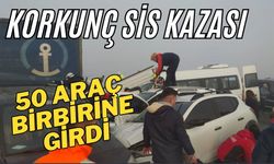 50 Araç birbirine girdi