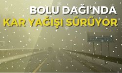 Bolu Dağı’nda kar yağışı sürüyor