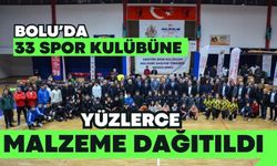 Bolu'da 33 spor kulübüne yüzlerce malzeme dağıtıldı