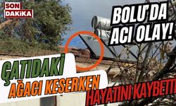 Bolu’da, çatıdaki ağacı keserken hayatını kaybetti