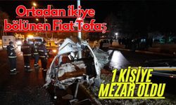 Ortadan ikiye bölünen Fiat Tofaş 1 kişiye mezar oldu