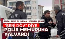 Gözaltına alınmak istenen şahıs, “Beni döv” diye polis memuruna yalvardı