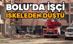 Bolu'da, inşaat işçisi iskeleden düştü