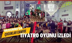 Mudurnu'da çocuklar camide tiyatro oyunu izledi