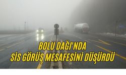 Bolu Dağı'nda sis görüş mesafesini düşürdü