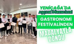 Yeniçağa'da aşçılık öğrencileri gastronomi festivalinden madalyayla döndü