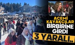 Acemi kayakçılar birbirine girdi: 3 yaralı..