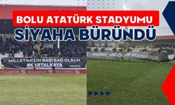 Bolu Atatürk stadyumu siyaha büründü