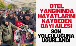 Otel yangınında hayatlarını kaybeden Dayı ailesi son yolculuğuna uğurlandı