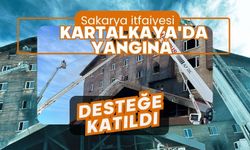 Sakarya itfaiyesi Kartalkaya'da yangına desteğe katıldı