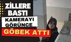 Zillere bastı, kamerayı görünce göbek attı