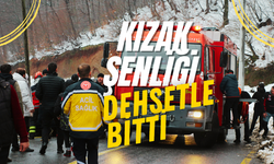 Kızak şenliğine giden aileye dehşeti yaşattı