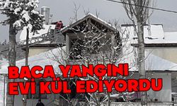 Baca yangını evi kül etmeden söndürüldü