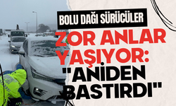 Bolu Dağı sürücüler zor anlar yaşıyor: "Aniden bastırdı"