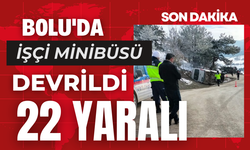 Bolu'da işçi minibüsü devrildi: 22 Yaralı