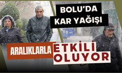 Bolu’da kar yağışı aralıklarla etkili oluyor