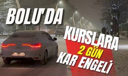 Bolu’da kurslara 2 gün kar engeli